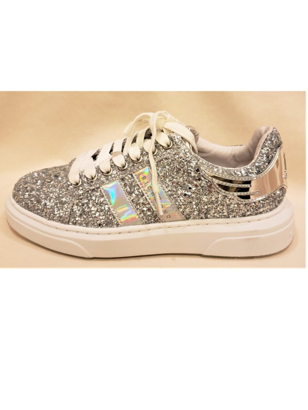 Rock and Roll Sneakers John Richmond England Size- 8 Silver Metallic